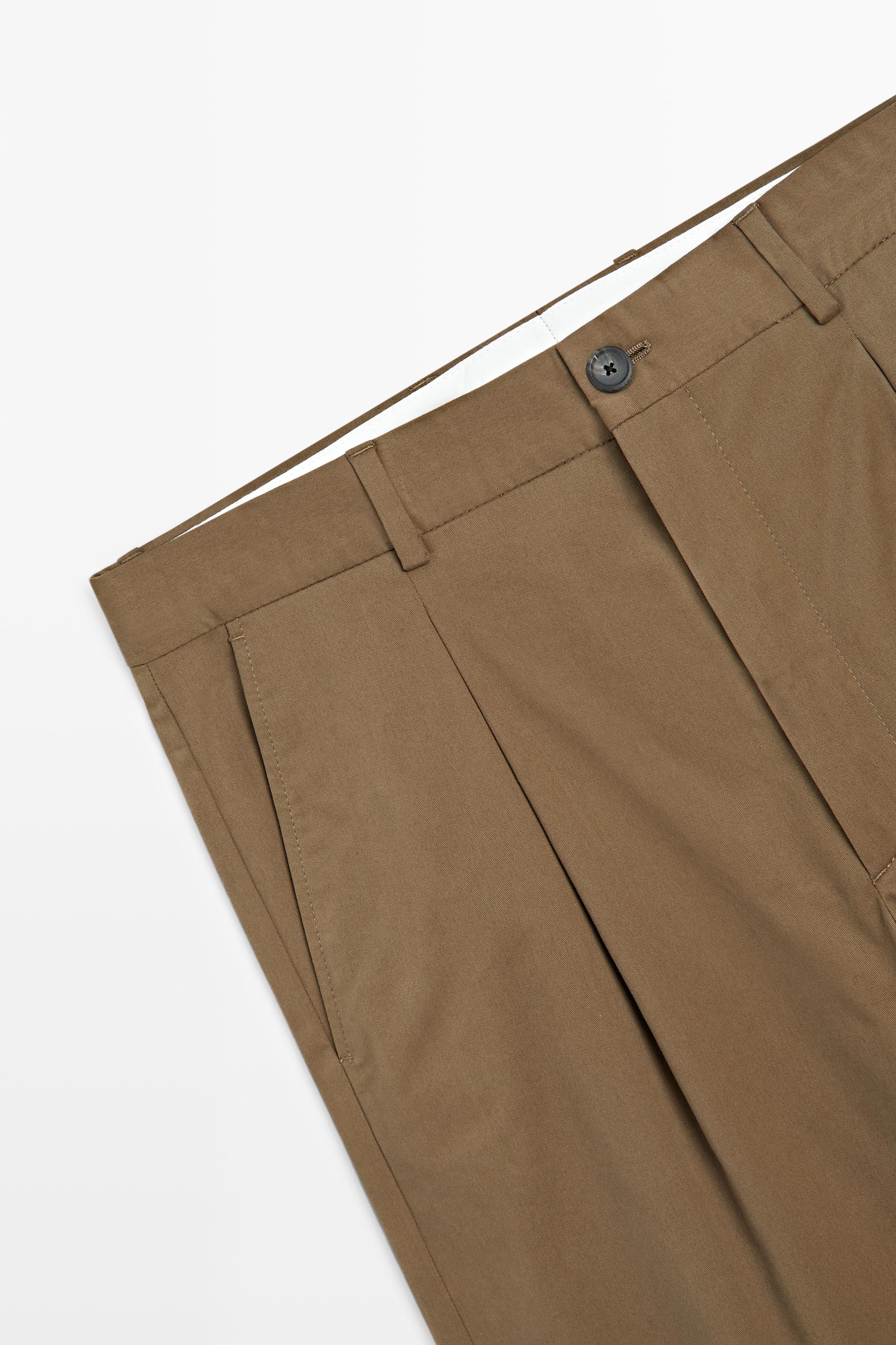 Pantalon relaxed fit en coton mélangé